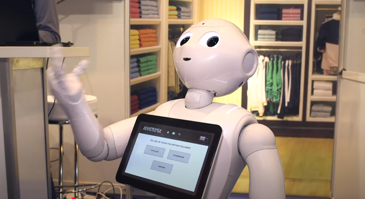 Pepper Attendant software at a SoftBank Robotics event