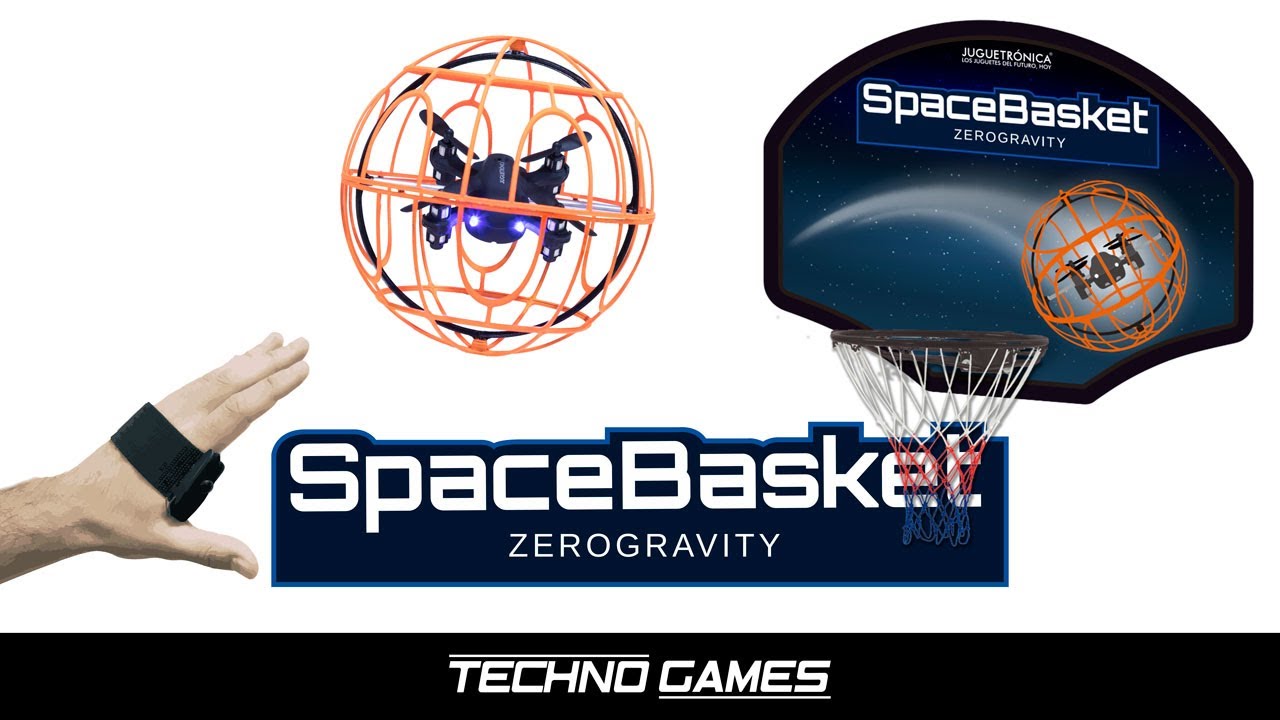 Space Basket: Science fiction basketball game controlled with a drone